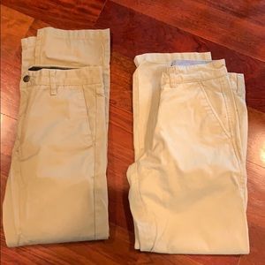 Boys khakis two pair of size 14